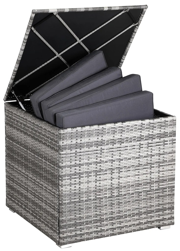 Casaria® Tároló doboz 75x75x70 cm - szürke