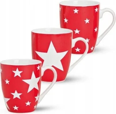 Bögre csillagokkal, piros és fehér