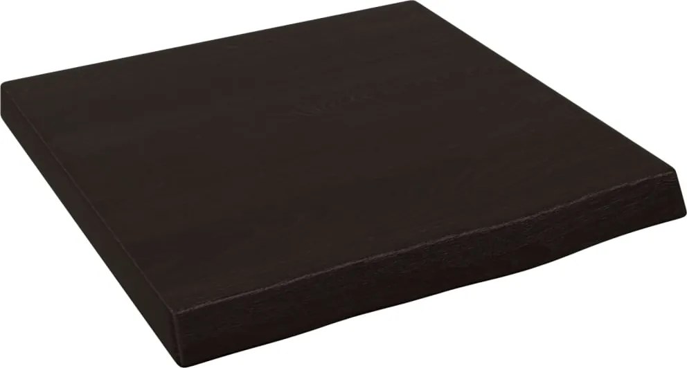 vidaXL sötétbarna kezelt tömör tölgyfa fali polc 40x40x(2-4) cm