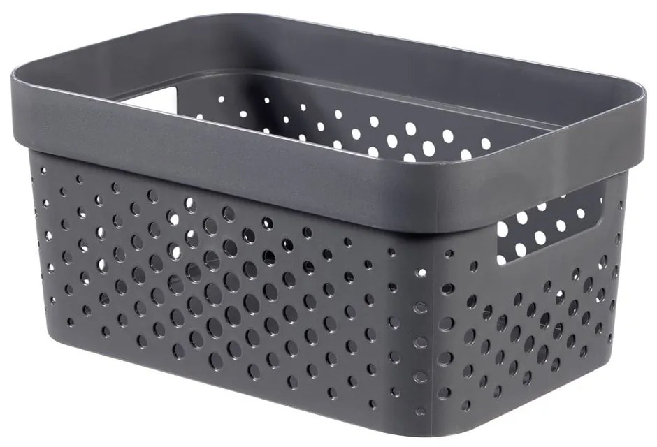 Infinity Dots szürke tárolókosár, 4,5 l - Curver