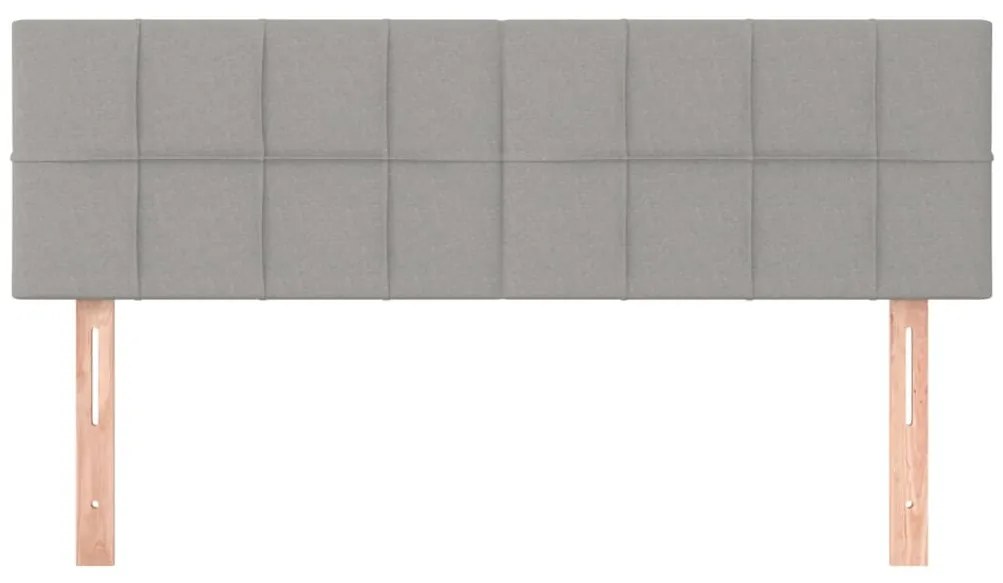 2 db világosszürke szövet fejtámla 72 x 5 x 78/88 cm