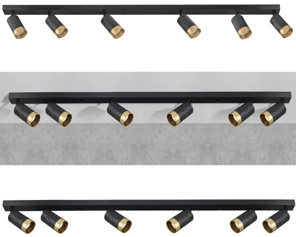 spotlámpa ARRAS 6xGU10/10W/230V fekete