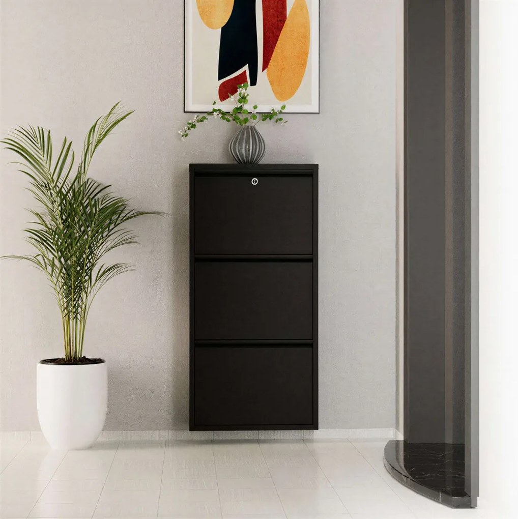 Locking 3 Piece Metal - Black