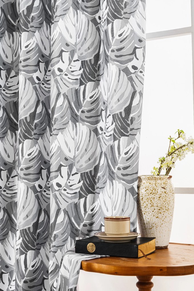 FLOCUS mintás dizájnfüggöny 140x270 cm Felfüggesztés: Hullámos sínszalag