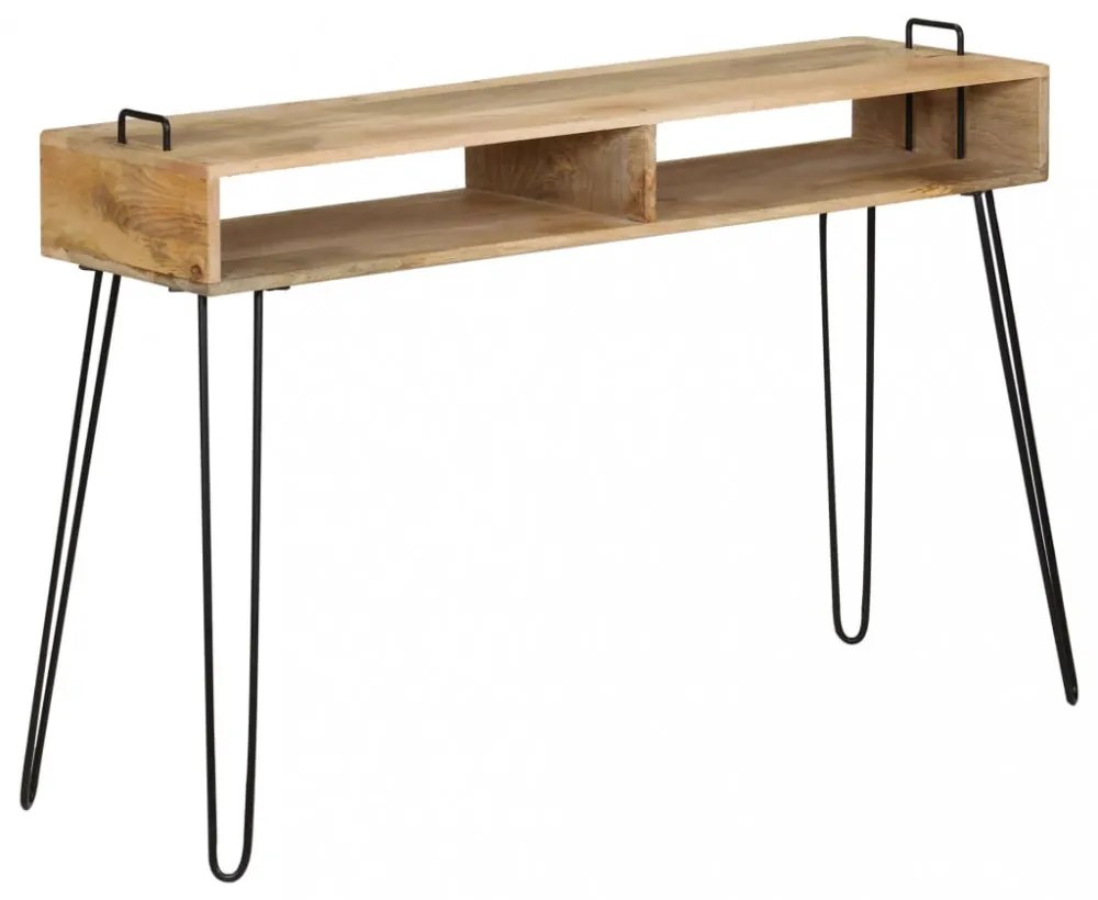 tömör mangófa konzolasztal 115 x 35 x 76 cm