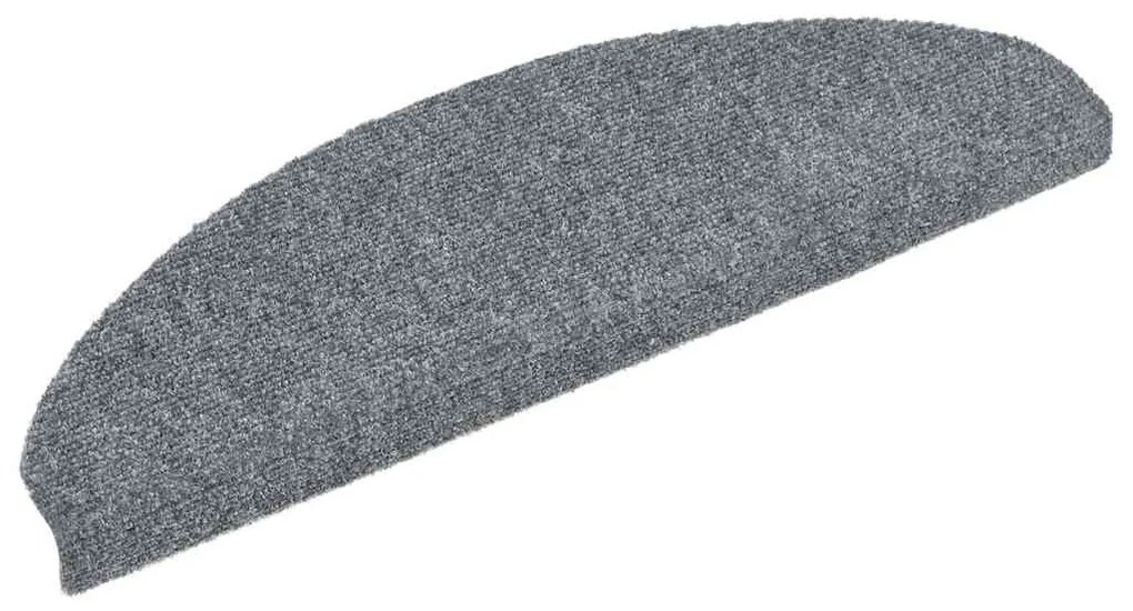 20 db öntapadós lépcsőszőnyeg, 65 x 21 x 4 cm, világosszürke, nagy félkör alakú