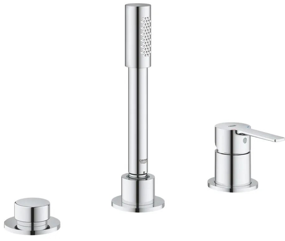 GROHE 19965001 - LINEARE háromlyukú kádcsaptelep, fényes króm