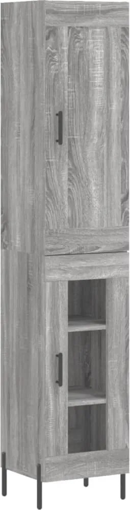 vidaXL szürke sonoma szerelt fa magasszekrény 34,5 x 34 x 180 cm