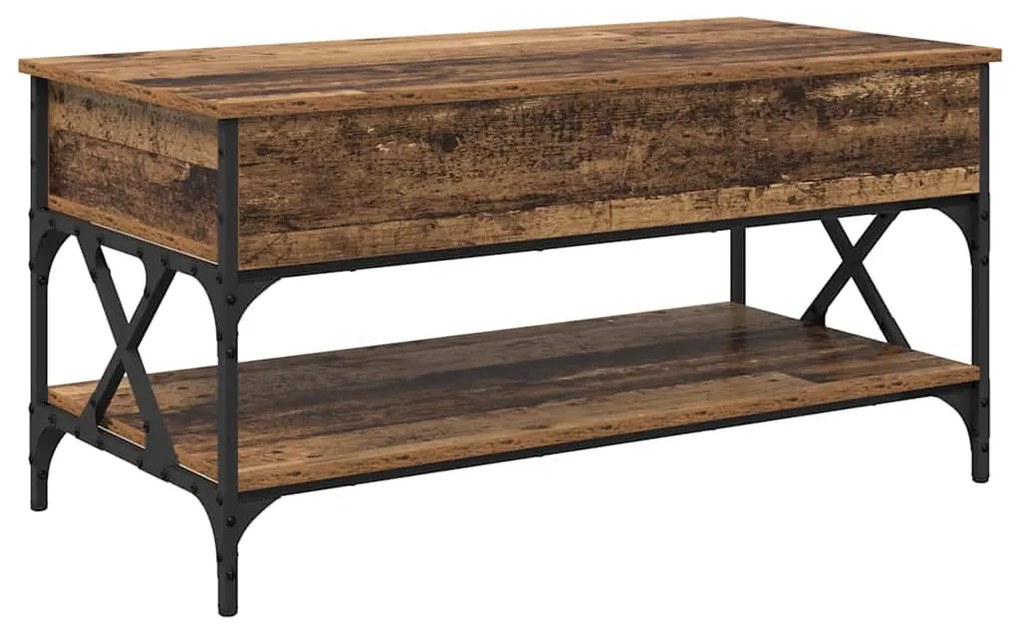 vidaXL Dohányzóasztal Öreg fa 100 x 50 x 50 cm Faanyag