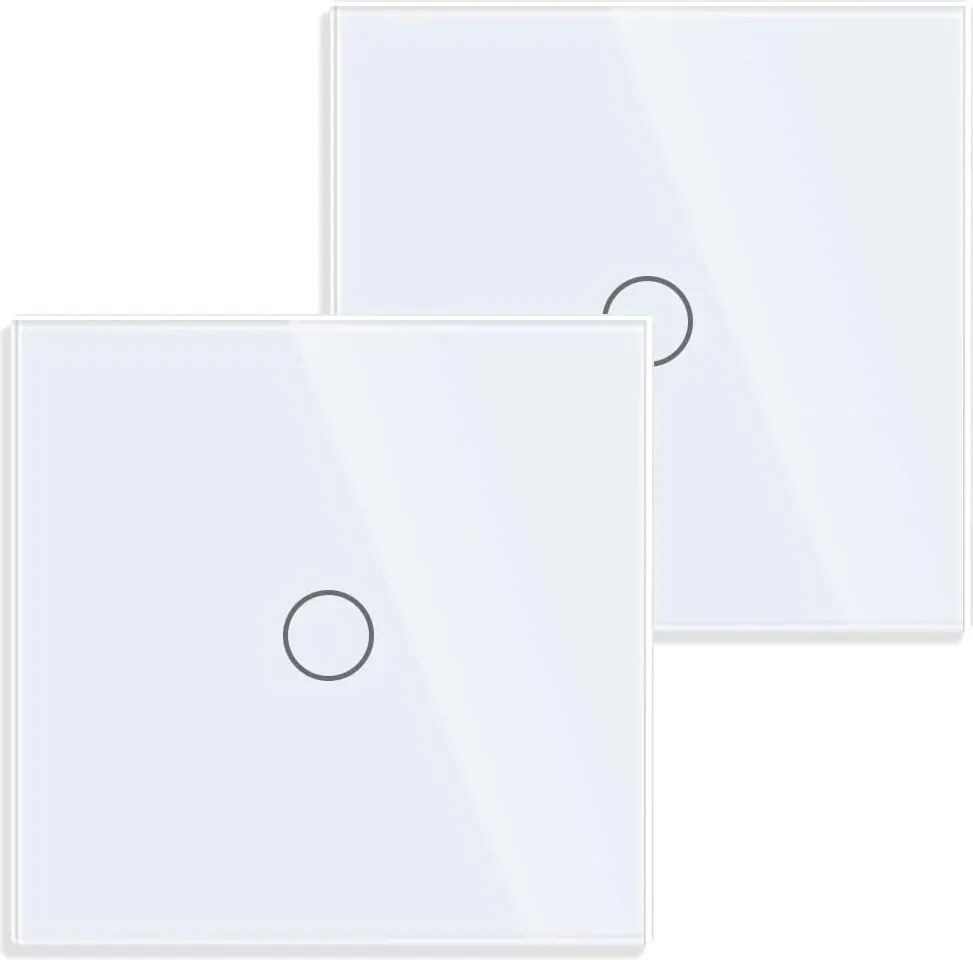 Érintőkapcsoló Üveg 1-fokozatú Fehér 2.szt