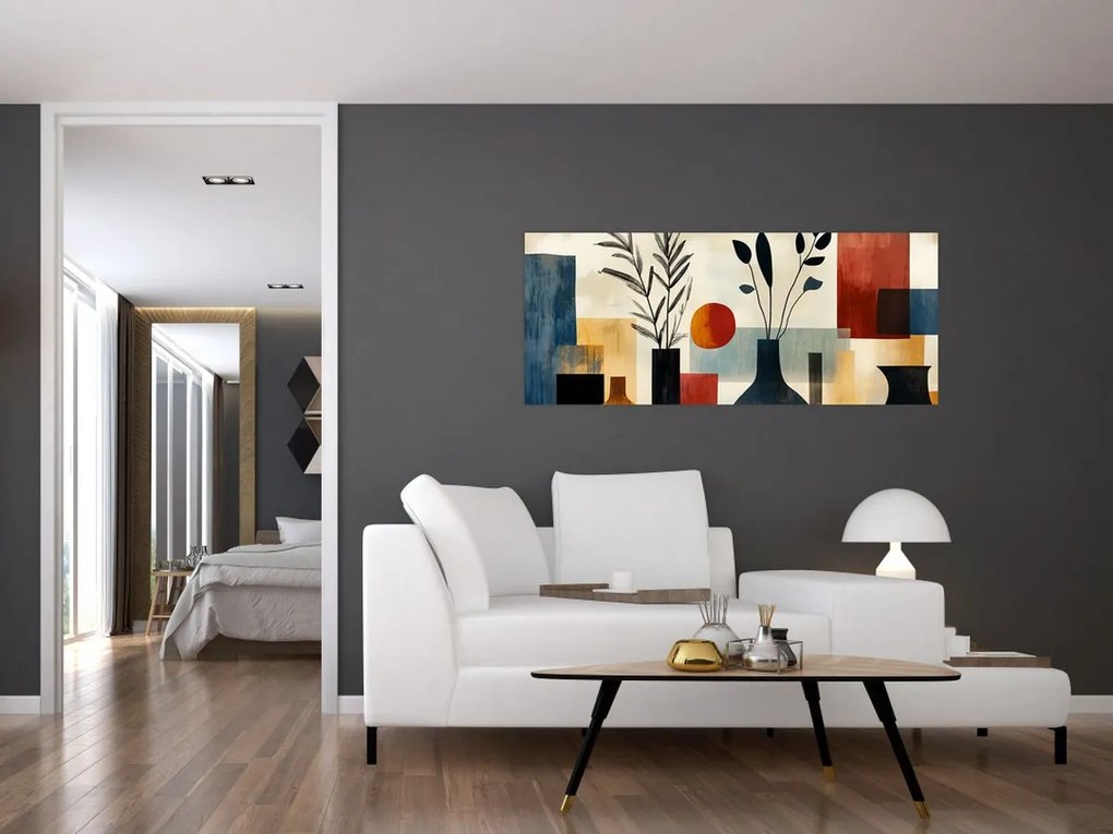 Kép - Kubista vázák (120x50 cm)