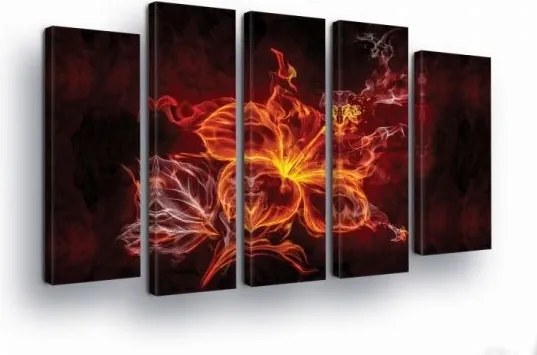 Vászonkép 150x100 Energia ragyogás láng virág absztrakt dinamika szenvedély melegség