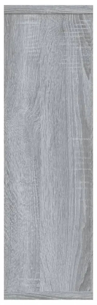 szürke sonoma színű szerelt fa fali polc 85x16x52,5 cm