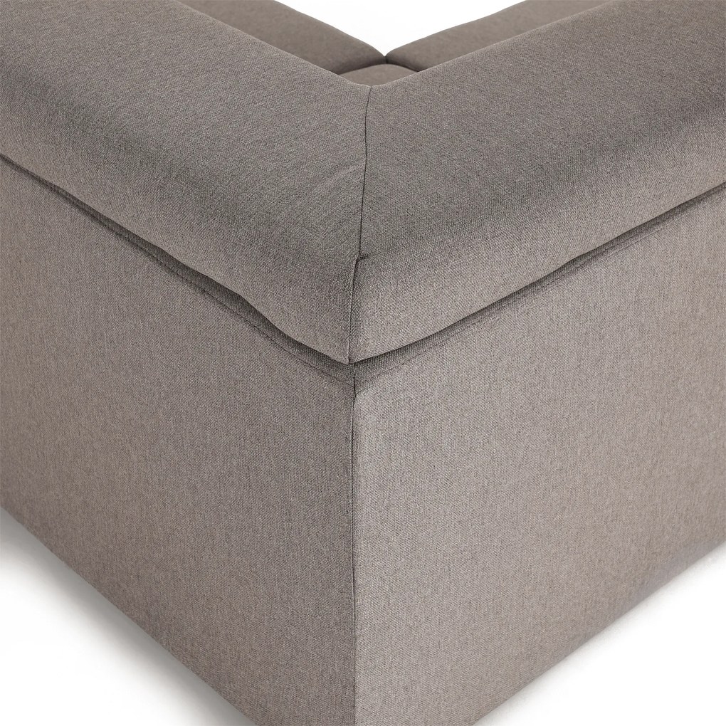 Ülőgarnitúra, szürkésbarna Taupe, jobbos kivitelezés, SEGORIA ROH U