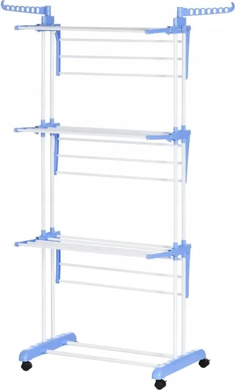 Szabadonálló szárítógép Homcom 177x73 cm függőleges, összecsukható, mosható