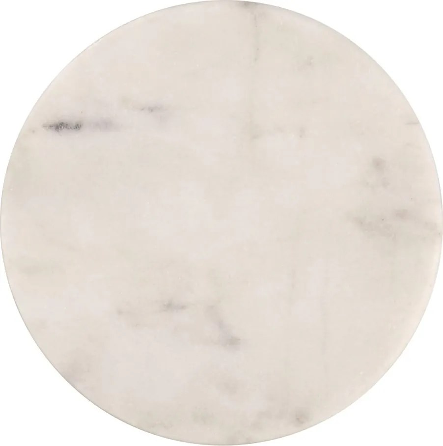 MARBLE márvány poháralátét, fehér Ø 10 cm