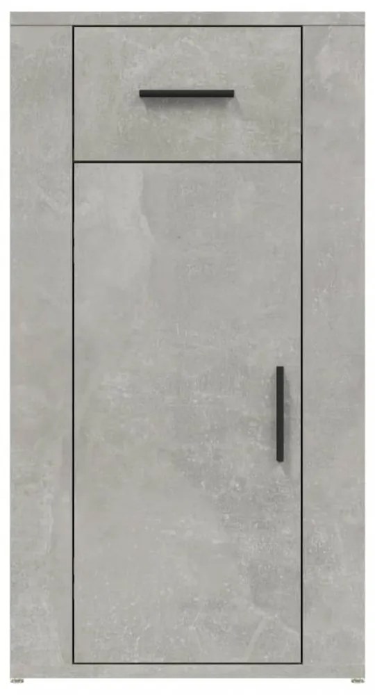 betonszürke szerelt fa íróasztal szekrény 40x49x75 cm