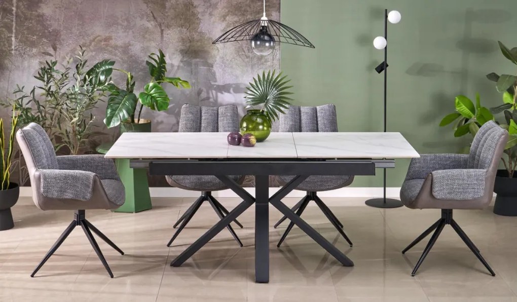 Platan bővíthető étkezőasztal fehér 140-180cm