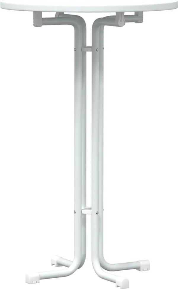 vidaXL fehér bárasztal szerelt fa és acél Ø70x110 cm