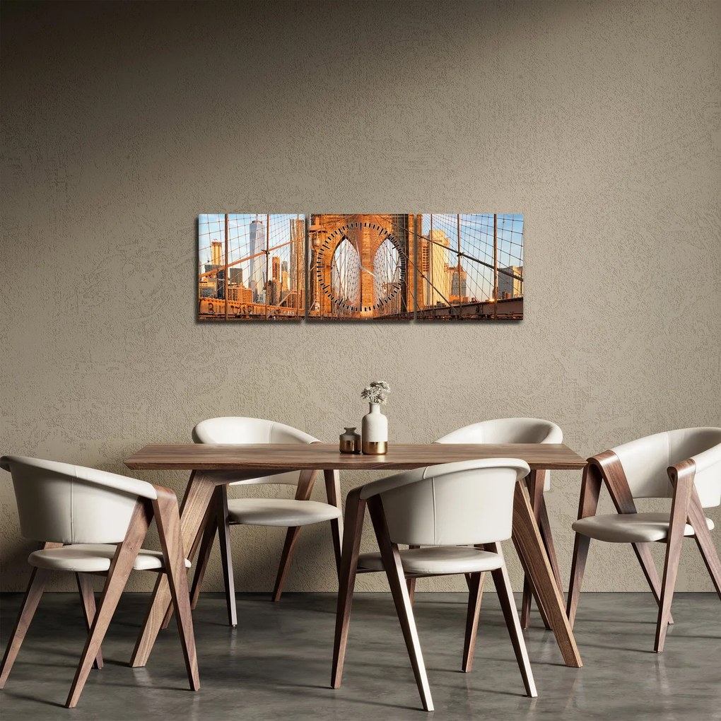 Kép - Brooklyn híd (órával) (90x30 cm)