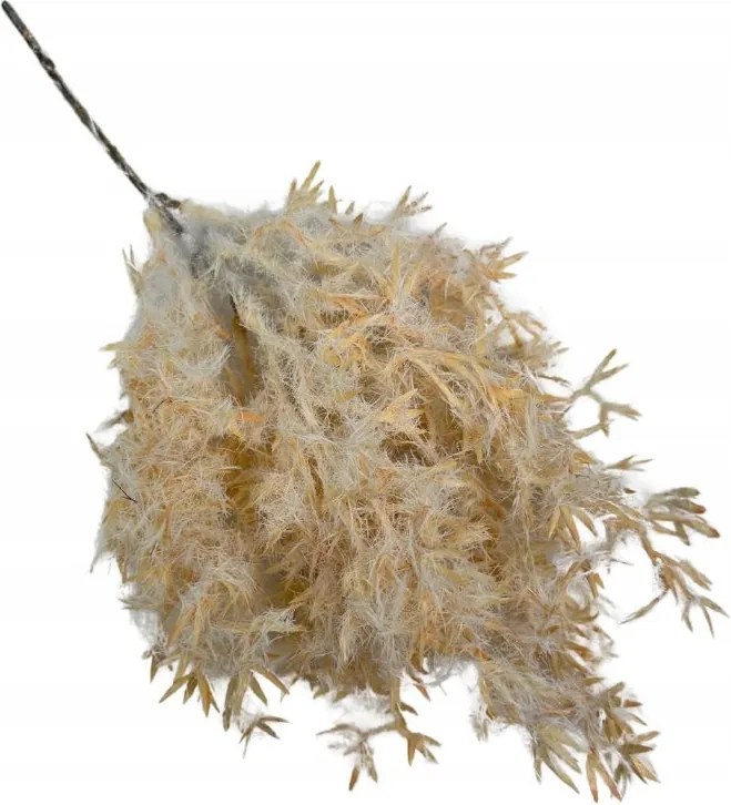 Szárított műfű ág 28 cm krémszínű