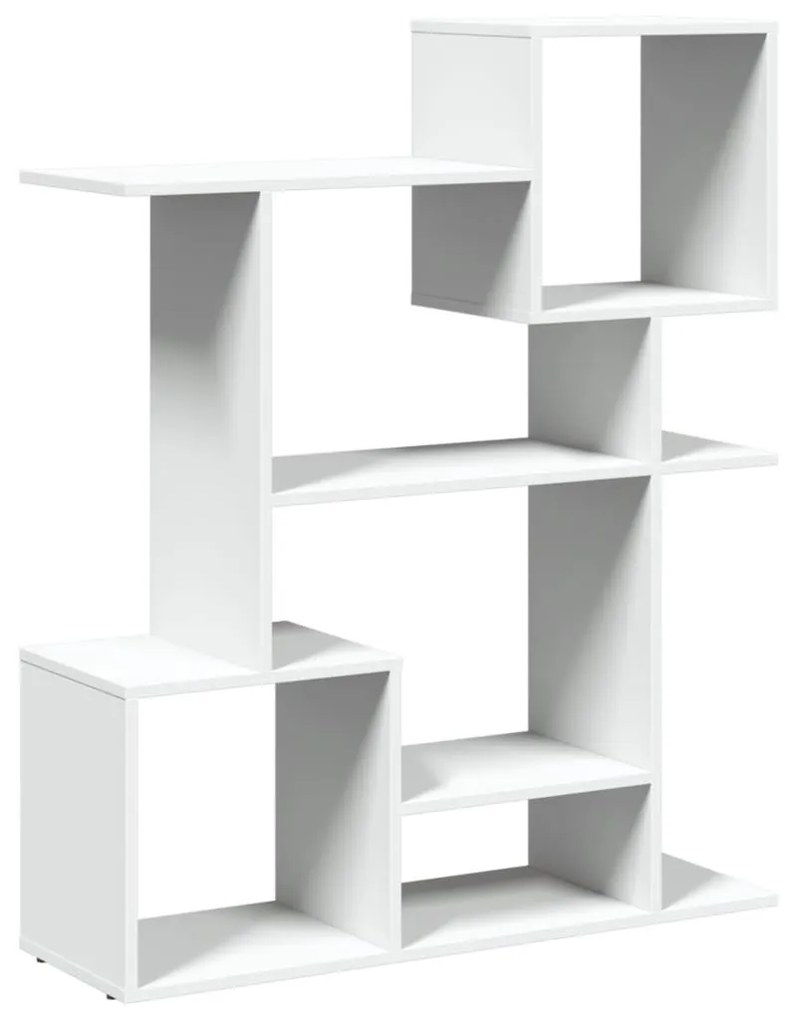 fehér szerelt fa térelválasztó könyvespolc 92x29x112 cm