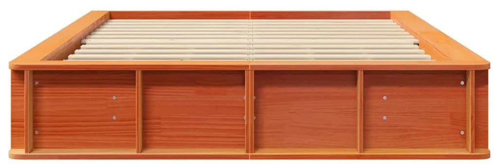 Ágykeret tárolóval Viaszbarna 120 x 190 cm faszínű