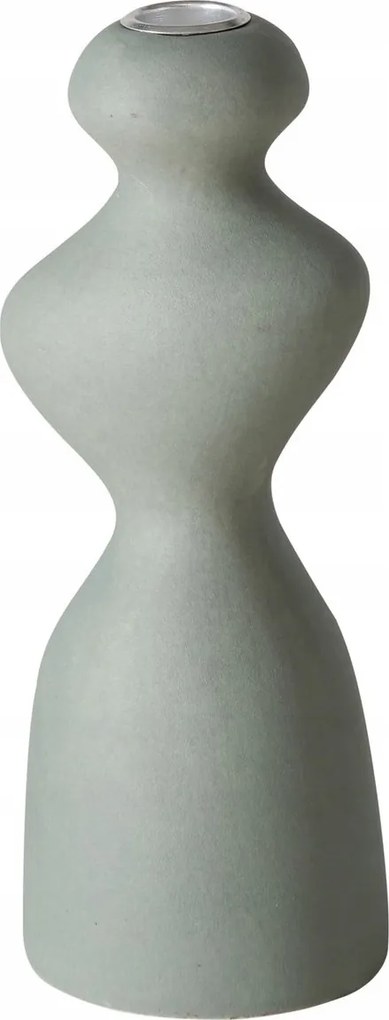 Kerámia Gyertyatartó Szabálytalan Alakú Zöld 22 CM Kúpos Gyertyákhoz