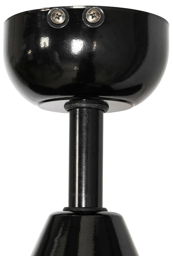 Kültéri mennyezeti ventilátor fekete 91,3 cm LED-del, fényerőszabályzóval, távirányítóval IP44 - Toledo