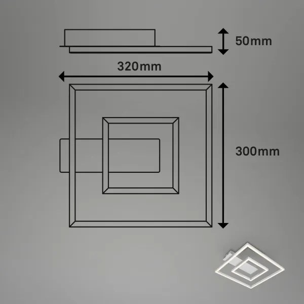 Briloner - LED mennyezeti lámpatest FRAME LED/22W/230V 3000K 30x32 cm matt króm