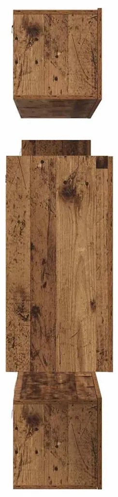 TV szekrény garnitúra 8 pcs Régi fa 30.5 x 30 x 60 cm Faanyag