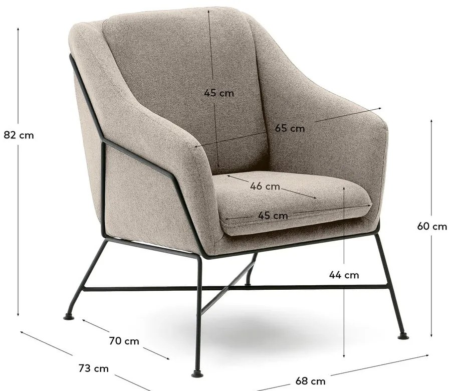 Bézs fotel Brida – Kave Home