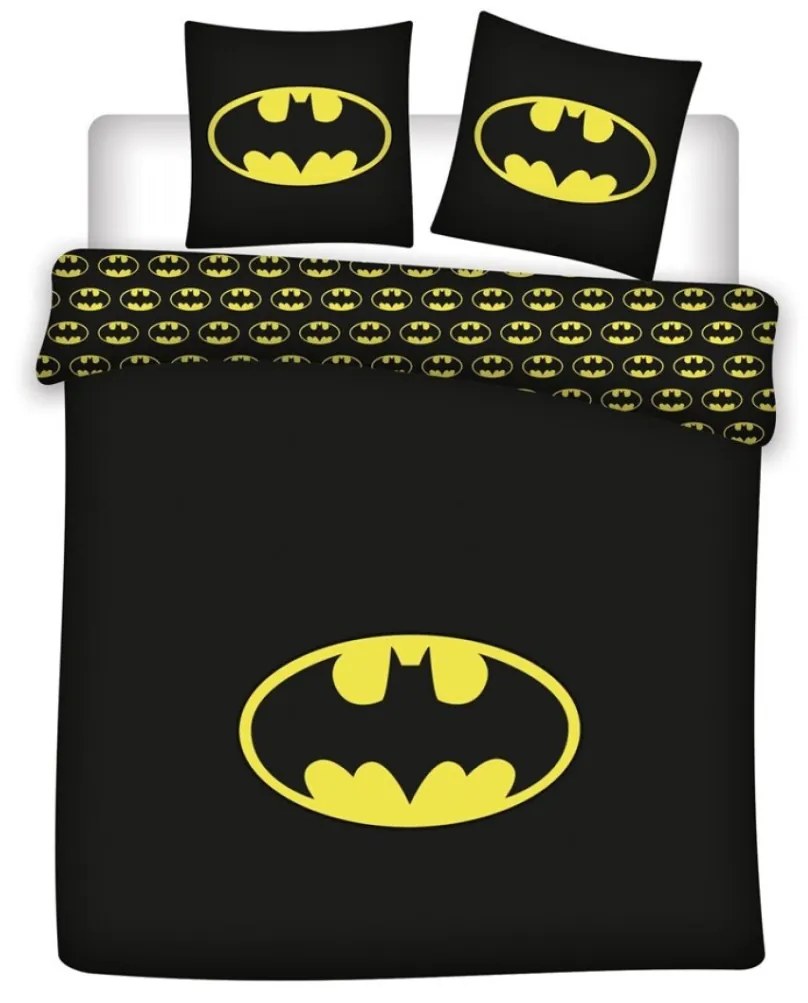 Batman Symbol dupla, kétszemélyes ágyneműhuzat 240×220cm, 63x63 cm Microfibre