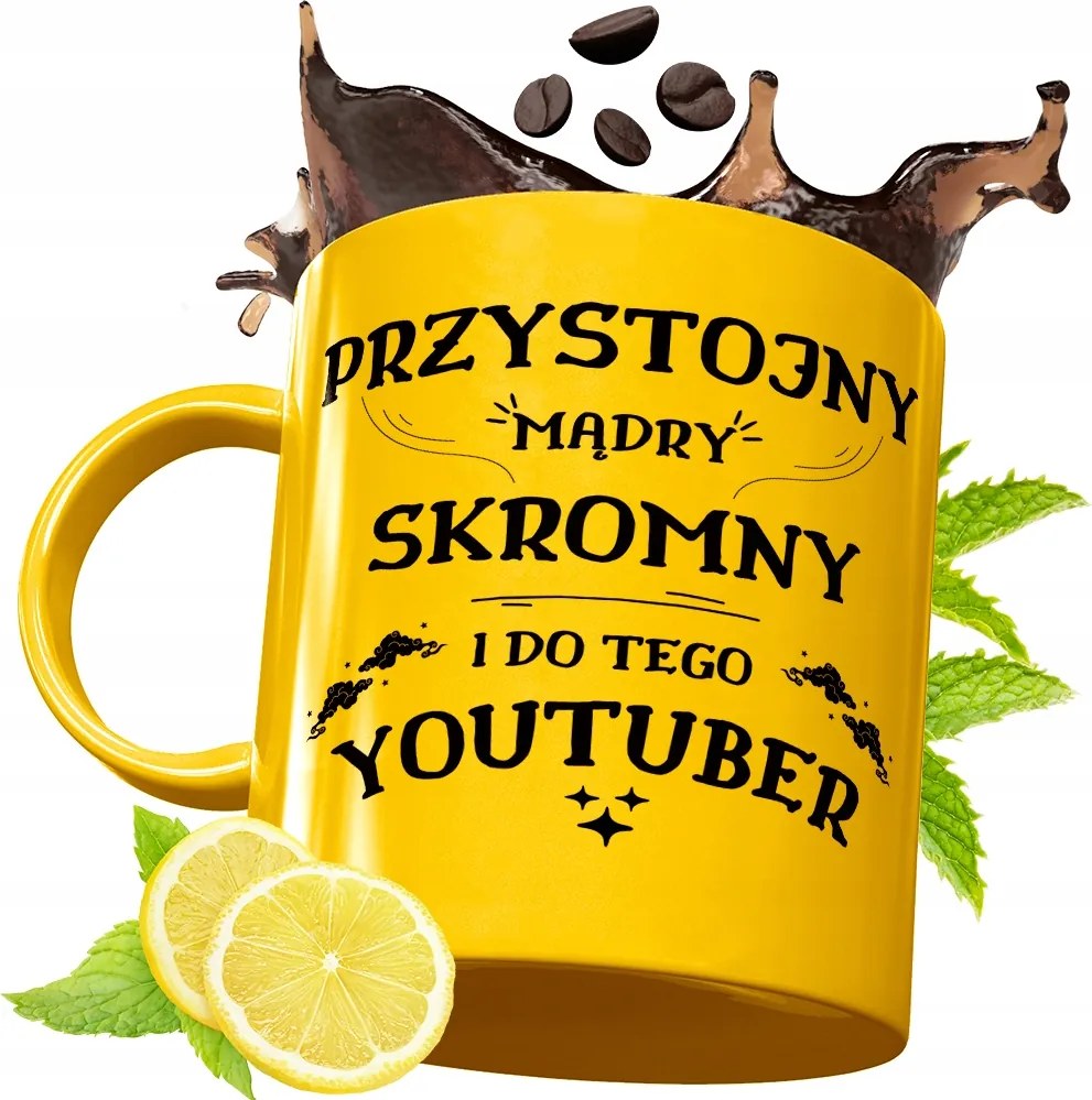 Prémium Arany Bögre Youtubernek Ajándék Nyomtatott Fotóval