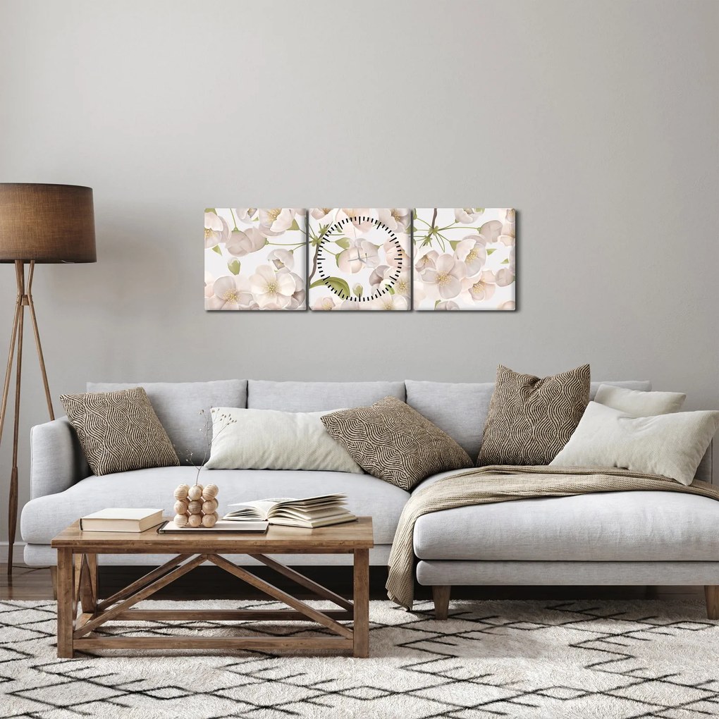 Kép - Virágzás kegyelemmel N⁰1 (órával) (90x30 cm)