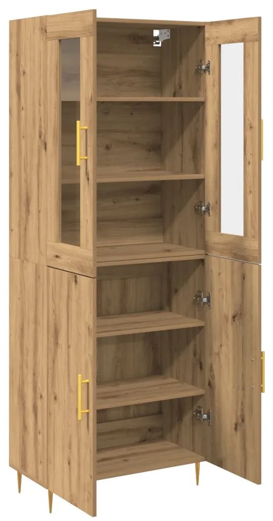 Artisan tölgy magasító 69.5x34x180 cm szerelt fa