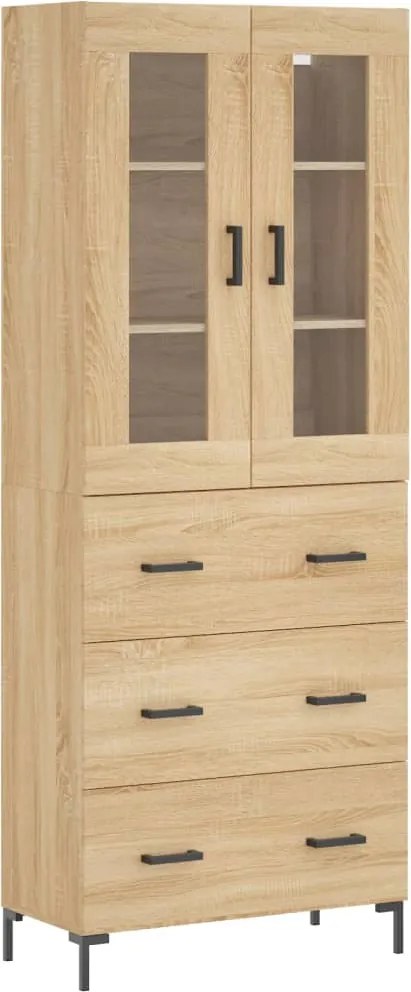 vidaXL sonoma tölgy szerelt fa magasszekrény 69,5 x 34 x 180 cm