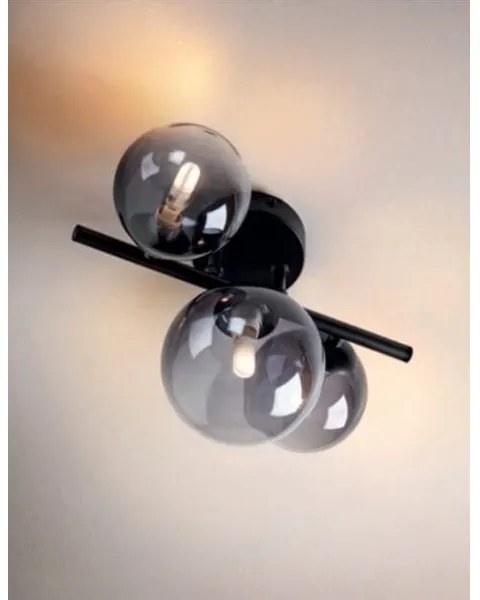 Redo 01-3988 - Felületre szerelhető csillár ASTRA 3xG9/8W/230V fekete