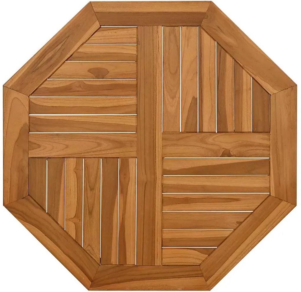 vidaXL tömör tíkfa nyolcszögletű asztallap 70 x 70 x 2,5 cm