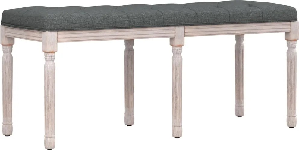 vidaXL sötétszürke szövetpad 110x40x49 cm