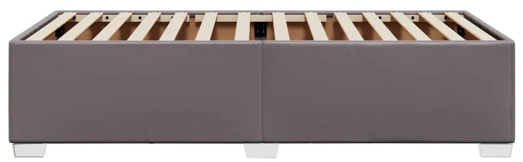 szürke műbőr ágykeret 90x200 cm