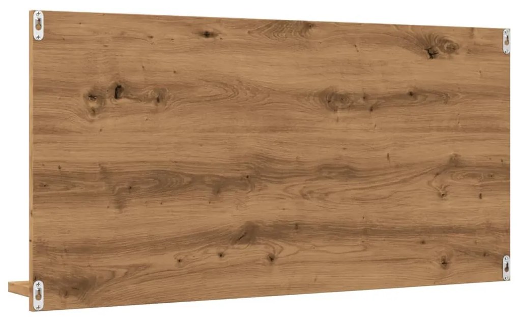 kézműves tölgy szerelt fa tükrös fürdőszobaszekrény 90x11x45 cm