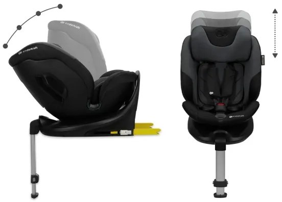 KINDERKRAFT SELECT - I-FIX autósülés (40-150 cm) grafit fekete