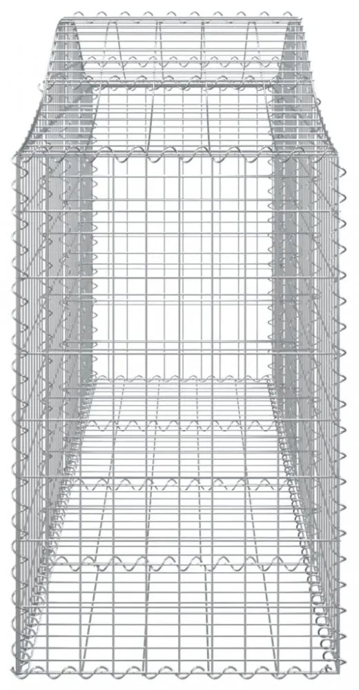 5 db íves horganyzott vas gabion kosár 200x50x80/100 cm