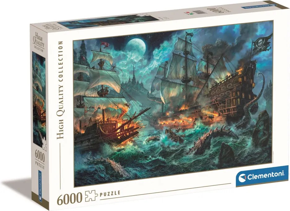 Kalózhajó Pirate Battle 6000 db-os puzzle Clementoni