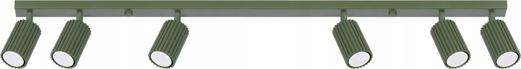 Mennyezeti Lámpa Reflektor Tuba Spot 6x GU10 Olíva Karbon 1623 Sollux