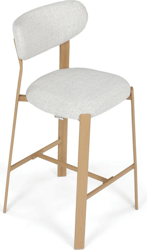 AUB-L3125 OAK fehér szövet bárszék