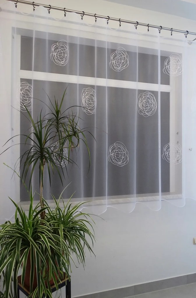 Mg Függöny 31696 Fehér 300x250cm kész, M szalaggal