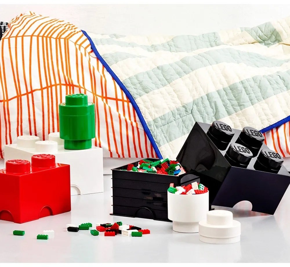 Négyszögletes fekete tárolódoboz - LEGO®