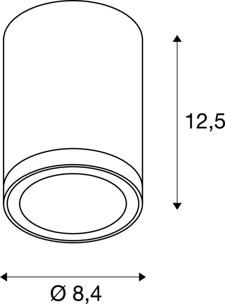 SLV 1003426 ENOLA ROUND Modern Kültéri Mennyezeti Lámpa Antracit, Átlátszó LED IP65